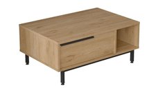 Masuta de cafea Frixton melaminata culoare lemn natural - negru 90x60x37.5cm