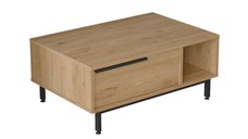 Masuta de cafea Frixton melaminata culoare lemn natural - negru 90x60x37.5cm
