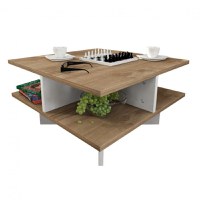Masuta de Cafea Hamton - Walnut, Alb - 3