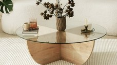 Măsuţă de cafea Lily Stejar 90x30x90 cm