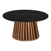 Masuta de cafea Mable boho Negru 100x100x45 cm - 2