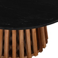 Masuta de cafea Mable boho Negru 100x100x45 cm - 4