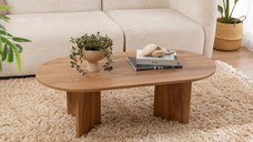 Masuta de cafea Oval Galben