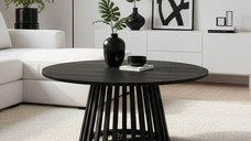 Masuta de cafea, Radiane, Negru, 80x80x40 cm