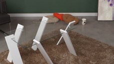 Masuta de Cafea Roman Maxi - Shiny Alb