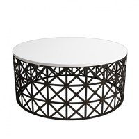 Masuta de Cafea Selin Metal Ferforje - Alb - 4