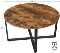 Masuta de Cafea Vasagle, 88x88x47cm - 7