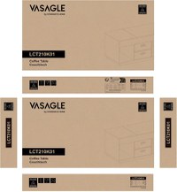 Masuta de cafea Vasagle Bej 100x50x48.5 cm - 6