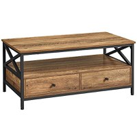 Masuta de cafea, Vasagle, Negru, 100x55x45 cm - 2