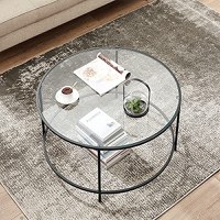 Masuta de cafea, Vasagle, Negru, 84x84x45.5 cm - 6