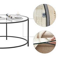 Masuta de cafea, Vasagle, Negru, 84x84x45.5 cm - 7