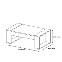 Masuta de Cafea Venüs - Walnut, Alb - 4