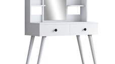 Masuta de toaleta cu oglinda Rainy alb 90x38.2x111.8cm