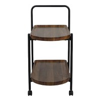 Masuta laterala carucior cu roti, Whelea, Nuc, 40x60x69 cm - 5