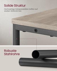 Masuta laterala cu priza Vasagle Maro 45x18x58 cm - 5