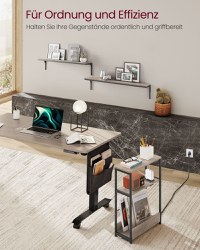 Masuta laterala cu priza Vasagle Maro 45x18x58 cm - 7