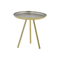 Masuta laterala Jacksie metal gri-auriu 41x41x43.5 cm - 1