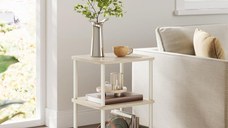 Masuta laterala Songmics Bej 34x30x58 cm