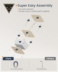 Masuta laterala Songmics Bej 34x30x58 cm - 3