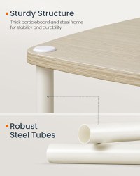 Masuta laterala Songmics Bej 34x30x58 cm - 5