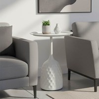 Masuta laterala Waini Crem 39x39x60 cm - 1