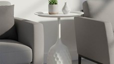 Masuta laterala Waini Crem 39x39x60 cm