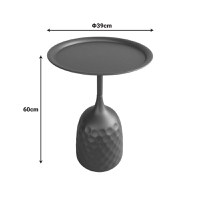 Masuta laterala Waini Crem 39x39x60 cm - 4