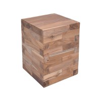 Masuta laterala Werzy lemn masiv de tec natural 35x35x49 cm - 1