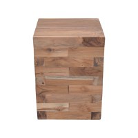 Masuta laterala Werzy lemn masiv de tec natural 35x35x49 cm - 2