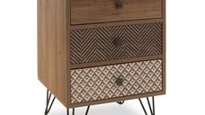 Noptiera Boho Walnut 40x40x59 cm