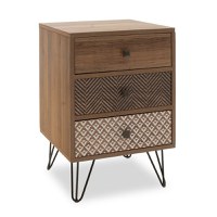 Noptiera Boho Walnut 40x40x59 cm - 1