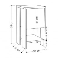 Noptiera Ema Alb-Light Mocha - 4