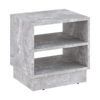 Noptiera Mason melamina culoare marmura gri 40x32x40 cm - 1
