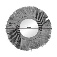 Oglinda cu rama din paie Cierlo Boho Pako World Natural 42x42x6 cm - 2