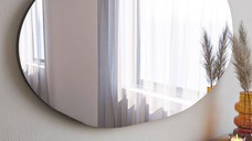 Oglindă de perete Vanomi Negru 52x89x2.2 cm