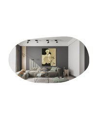 Oglindă de perete Vanomi Negru 52x89x2.2 cm - 5