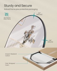 Oglinda de podea Negru Songmics 160x50x1.3 cm - 4