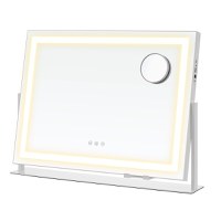 Oglinda de toaleta si machiaj V2 LED Songmics Alb 62.5x10x45.8 cm - 2