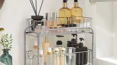 Organizator bucatarie, Songmics, Argintiu, 36x21x25.5-31.5 cm