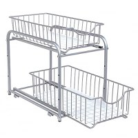 Organizator bucatarie, Songmics, Argintiu, 36x21x25.5-31.5 cm - 2