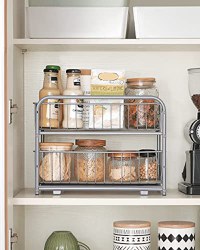 Organizator bucatarie, Songmics, Argintiu, 36x21x25.5-31.5 cm - 3