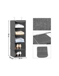 Organizator pentru garderoba, Songmics, RYCH06G, Gri - 5