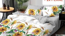 Pachet Lenjerie cu Elastic 180x200 cm + Pilota + Perne Doyle (Finet)