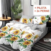 Pachet Lenjerie cu Elastic 180x200 cm + Pilota + Perne Doyle (Finet) - 1