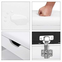 Pantofar bancuta hol cufar cu depozitare, Vasagle, Alb, 80x44x30 cm - 6