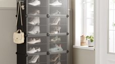 Pantofar modular Songmics Negru 82x32x152 cm
