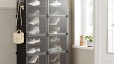 Pantofar modular Songmics Negru 82x32x152 cm