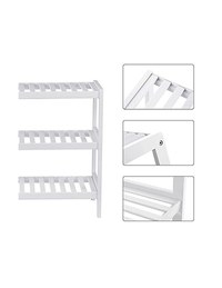 Pantofar, Songmics, Bambus, Alb, LBS13W, 70 x 26 x 55 cm - 6