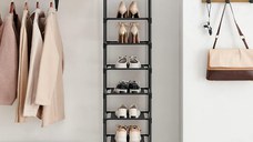 Pantofar, Songmics, Negru, 33x33x173 cm