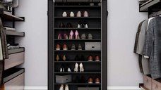 Pantofar, Songmics, Negru, 85x28x162 cm